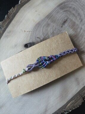 038 New Handmade Sage Bohème Micro-Macramé Bracelet
